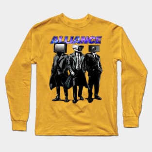 The alliance, skibidi toilet themed cameraman, tvman and speakerman Long Sleeve T-Shirt